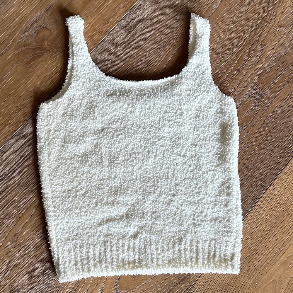 SKIMS Cozy Knit Tank Bone Bouclé Soft Stretch Lounge Top 2X/3X - Picture 9 of 10